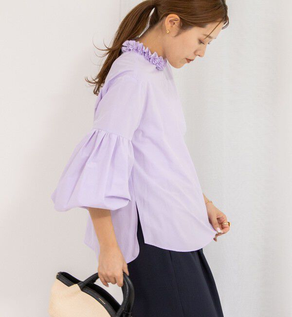 NOLLEY'S「【MARILYN MOON/マリリーンムーン】タックフリルボリュームブラウス」|シャツ・ブラウス|