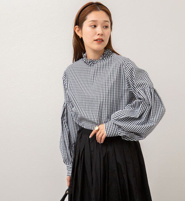 NOLLEY'S「【MARILYN MOON/マリリーンムーン】タックフリルボリュームブラウス」|シャツ・ブラウス|