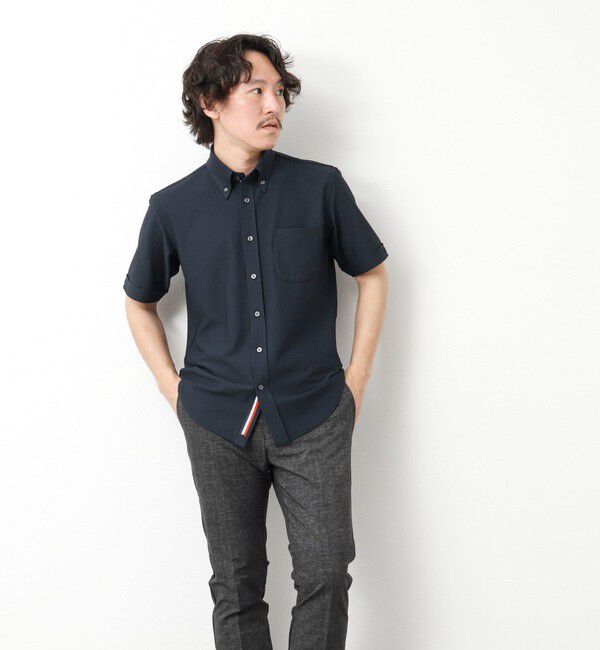 NOLLEY'S goodman「《ビジカジ対応》吸水速乾 360&deg;ストレッチ トリコットST テープBD 25SS」|シャツ・ブラウス|