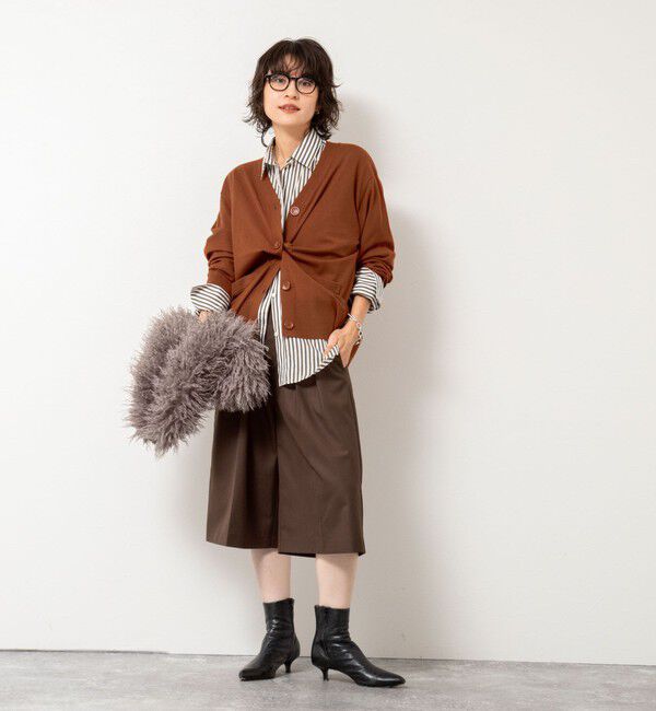 Rie Miller「《手洗い可能》《セットアップ対応》BIGシルエットVネックカーディガン」|カーディガン|