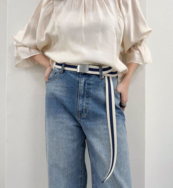 fredy emue「【atelier brugge/アトリエブルージュ】 シルバーバックルテープベルト」|ベルト|