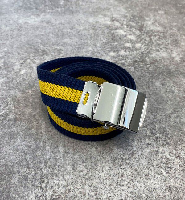 fredy emue「【atelier brugge/アトリエブルージュ】 シルバーバックルテープベルト」|ベルト|ブルー系その他