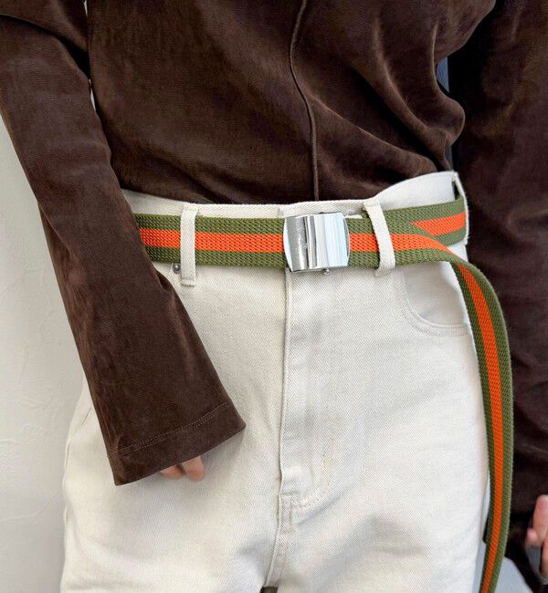 fredy emue「【atelier brugge/アトリエブルージュ】 シルバーバックルテープベルト」|ベルト|