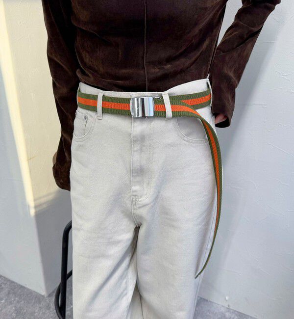 fredy emue「【atelier brugge/アトリエブルージュ】 シルバーバックルテープベルト」|ベルト|