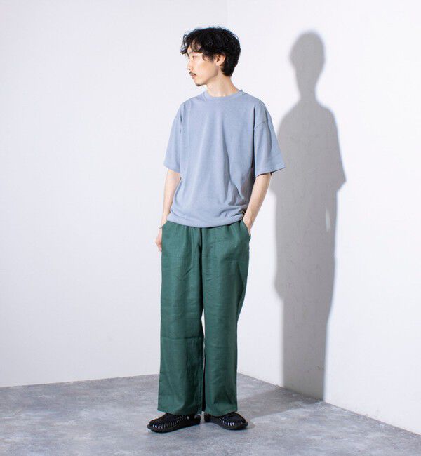 GLOSTER「【GLOSTER/グロスター】裾ドロスト 機能素材Tシャツ 無地T ショートスリーブ」|Tシャツ・カットソー|