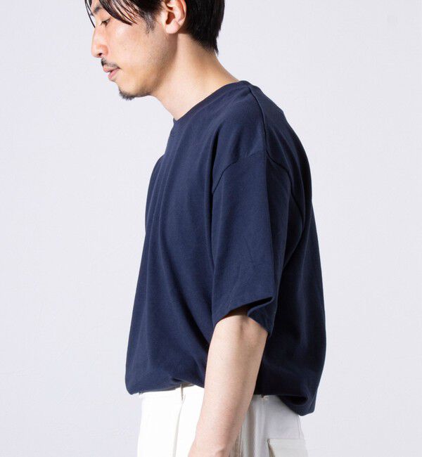 GLOSTER「【GLOSTER/グロスター】裾ドロスト 機能素材Tシャツ 無地T ショートスリーブ」|Tシャツ・カットソー|