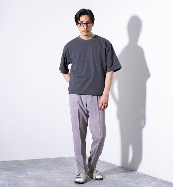 GLOSTER「【GLOSTER/グロスター】裾ドロスト 機能素材Tシャツ 無地T ショートスリーブ」|Tシャツ・カットソー|