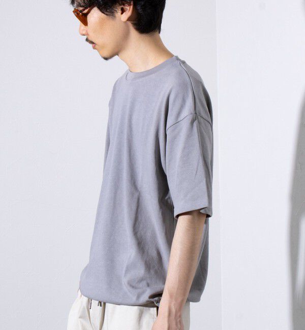 GLOSTER「【GLOSTER/グロスター】裾ドロスト 機能素材Tシャツ 無地T ショートスリーブ」|Tシャツ・カットソー|