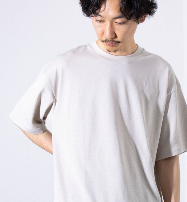 GLOSTER「【GLOSTER/グロスター】裾ドロスト 機能素材Tシャツ 無地T ショートスリーブ」|Tシャツ・カットソー|