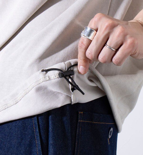 GLOSTER「【GLOSTER/グロスター】裾ドロスト 機能素材Tシャツ 無地T ショートスリーブ」|Tシャツ・カットソー|