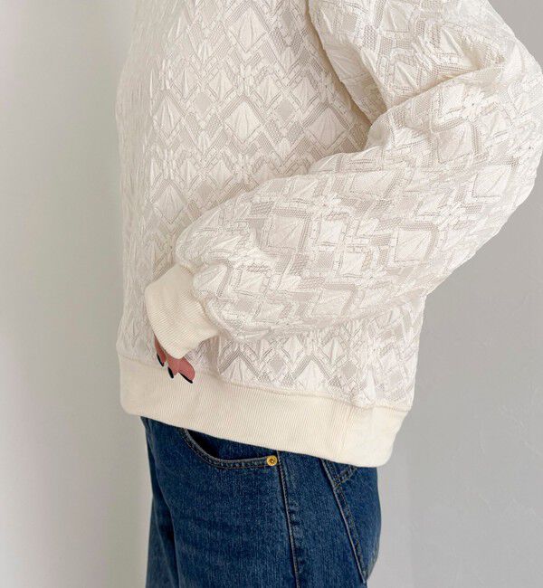 fredy emue「【大人気！春に即完売したアイテム】ストレッチレースプルオーバー」|Tシャツ・カットソー|