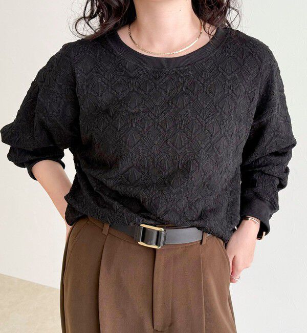 fredy emue「【大人気！春に即完売したアイテム】ストレッチレースプルオーバー」|Tシャツ・カットソー|