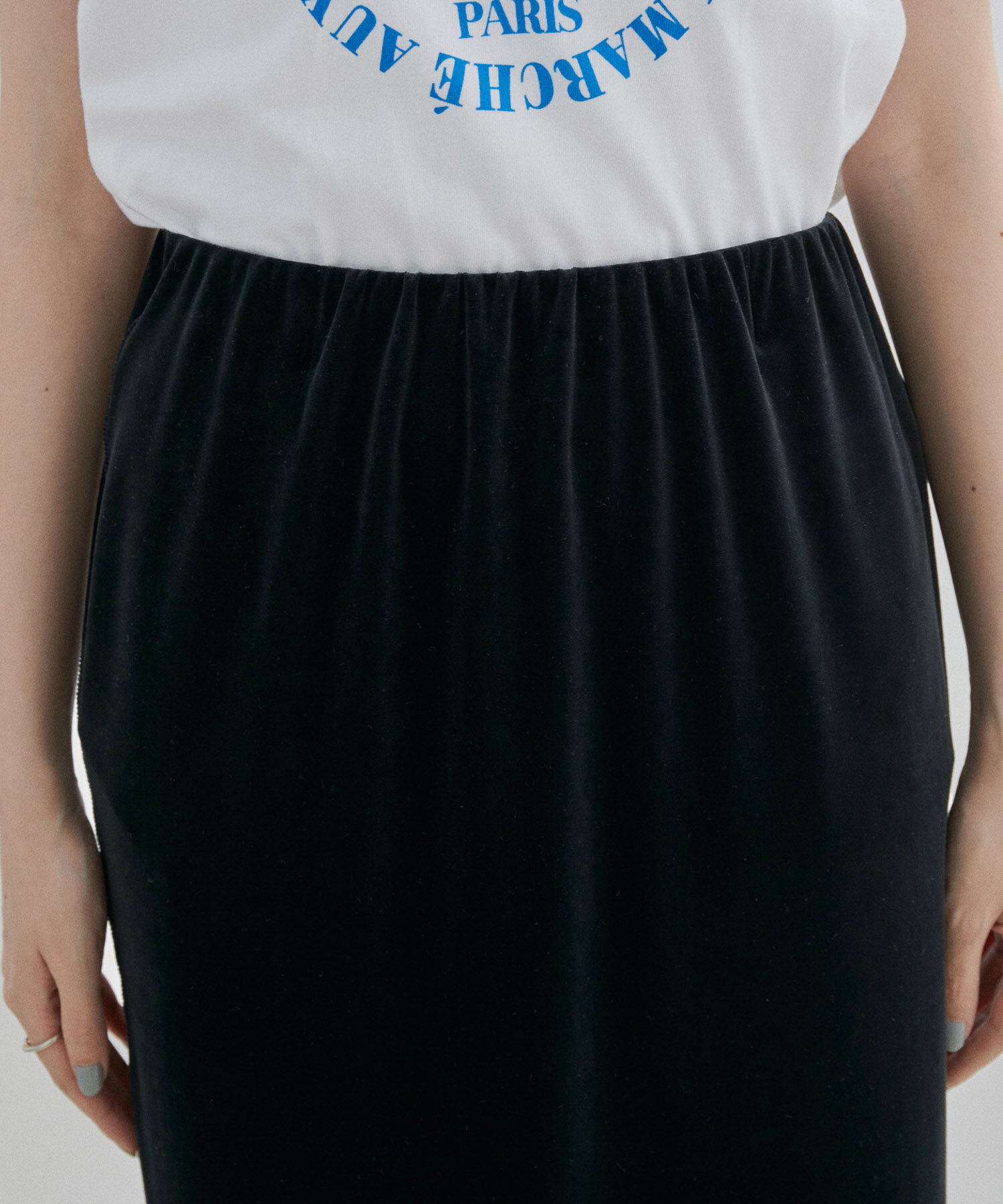 SALON adam et rope'「ベロアロングスリットタイトスカート【セットアップ対応・洗える】」|スカート|