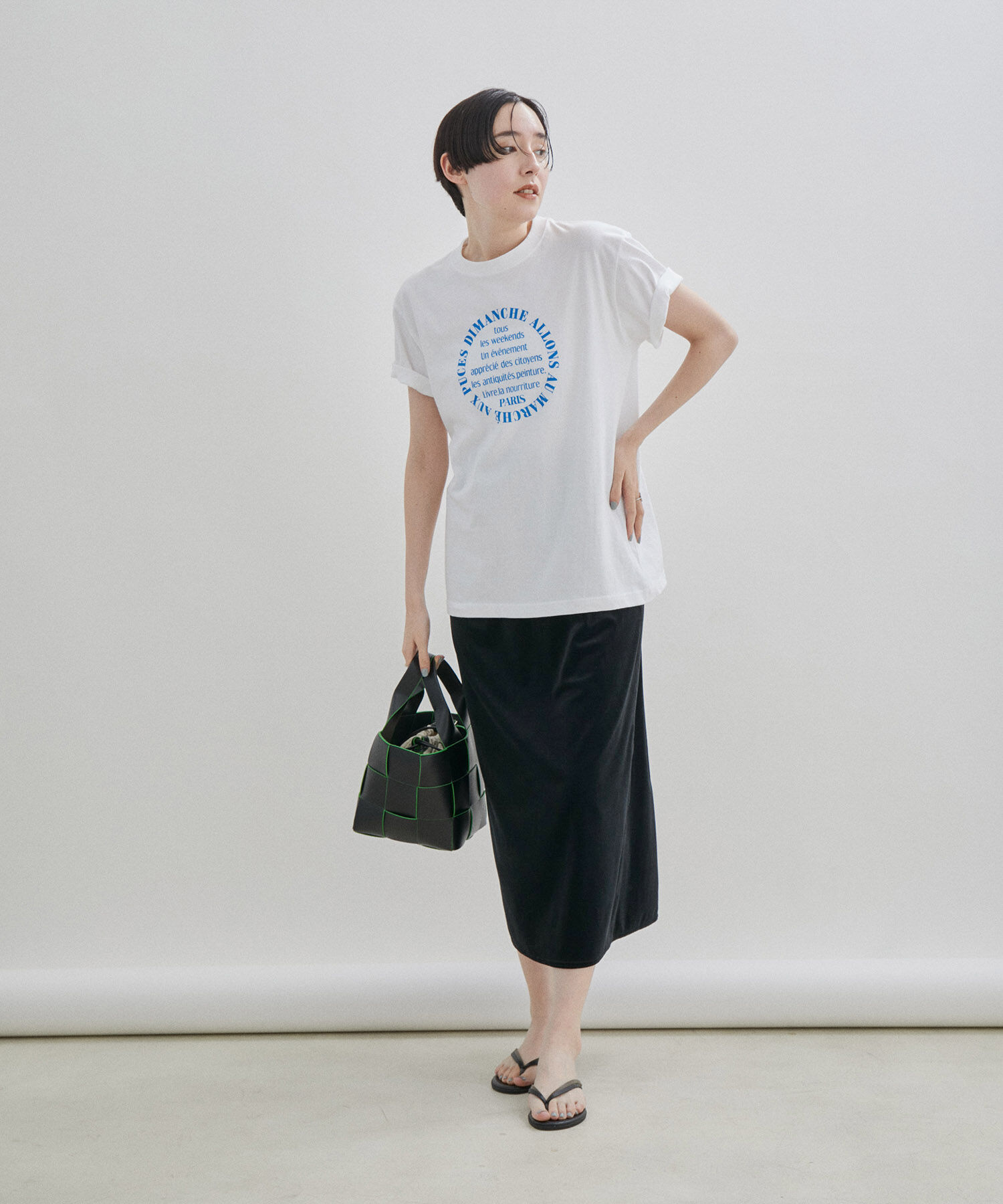 SALON adam et rope'「ベロアロングスリットタイトスカート【セットアップ対応・洗える】」|スカート|