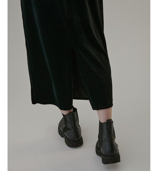 SALON adam et rope'「ベロアロングスリットタイトスカート【セットアップ対応・洗える】」|スカート|