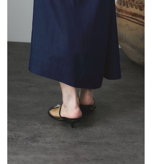 SALON adam et rope'「【セットアップ対応】デニムアシンメトリードレープスカート」|スカート|