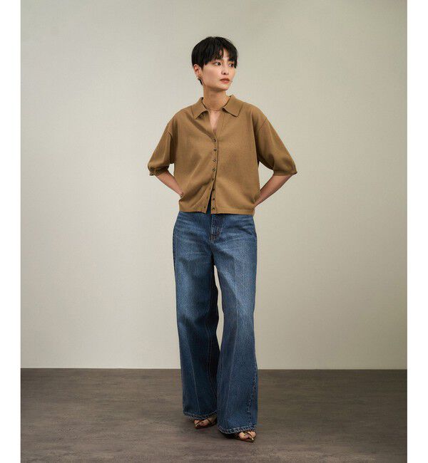 SALON adam et rope'「USAコットンセンタープレスバギーデニム［セットアップ対応］」|デニム|