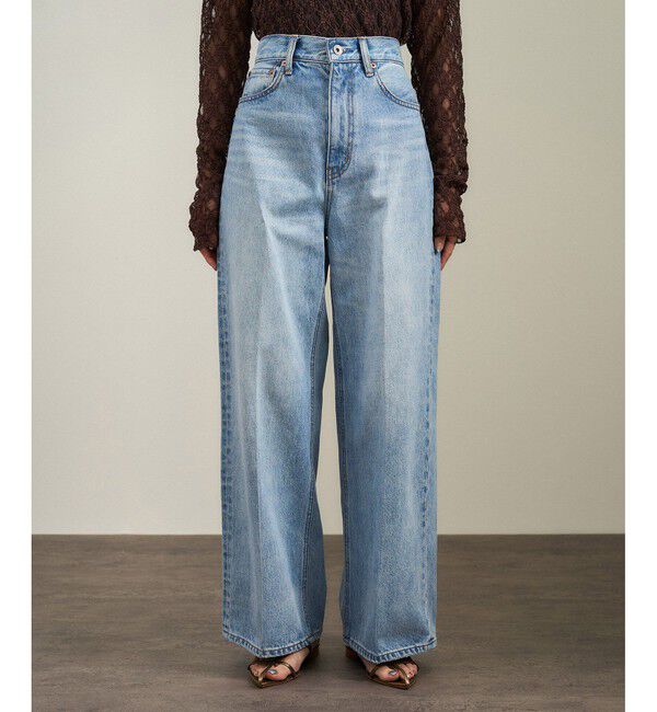 SALON adam et rope'「USAコットンセンタープレスバギーデニム［セットアップ対応］」|デニム|