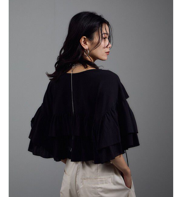 SALON adam et rope'「コットンラッフルブラウス」|シャツ・ブラウス|