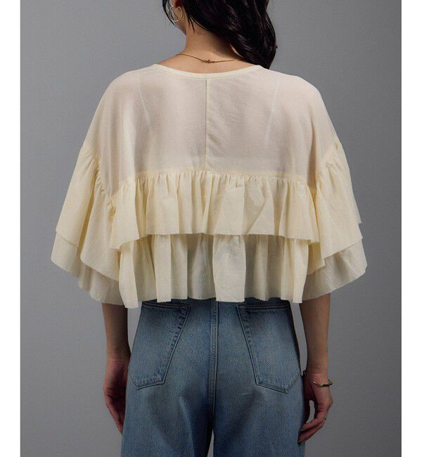 SALON adam et rope'「コットンラッフルブラウス」|シャツ・ブラウス|