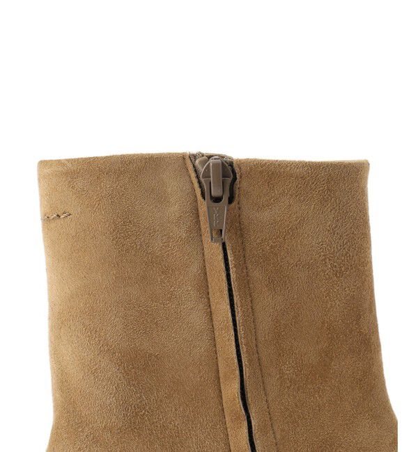 SALON adam et rope'「【W S（ドゥーブル）】ポインテッドトゥ レザーヒールショートブーツ」|ロングブーツ|