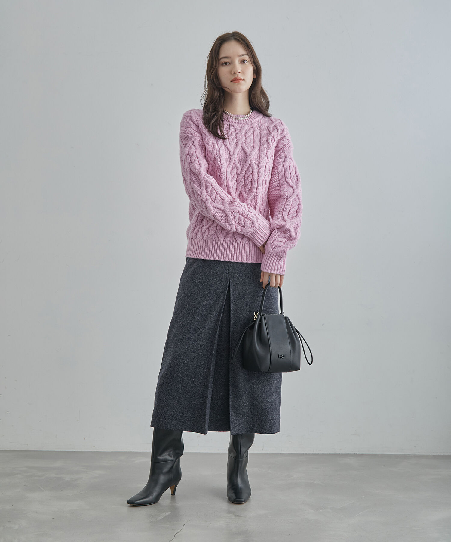 ROPE「【追加生産・新色登場】RPロゴ スプリットレザードロストミドルバッグ」|ハンドバッグ|