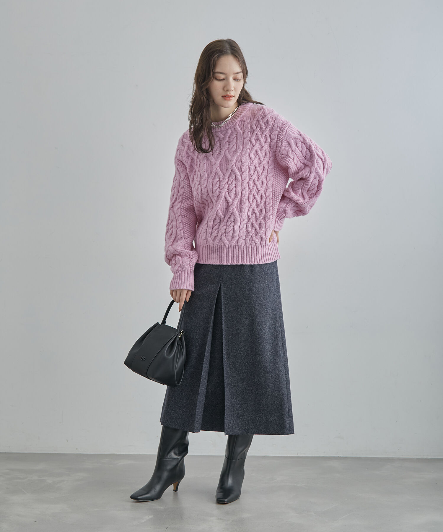 ROPE「【追加生産・新色登場】RPロゴ スプリットレザードロストミドルバッグ」|ハンドバッグ|