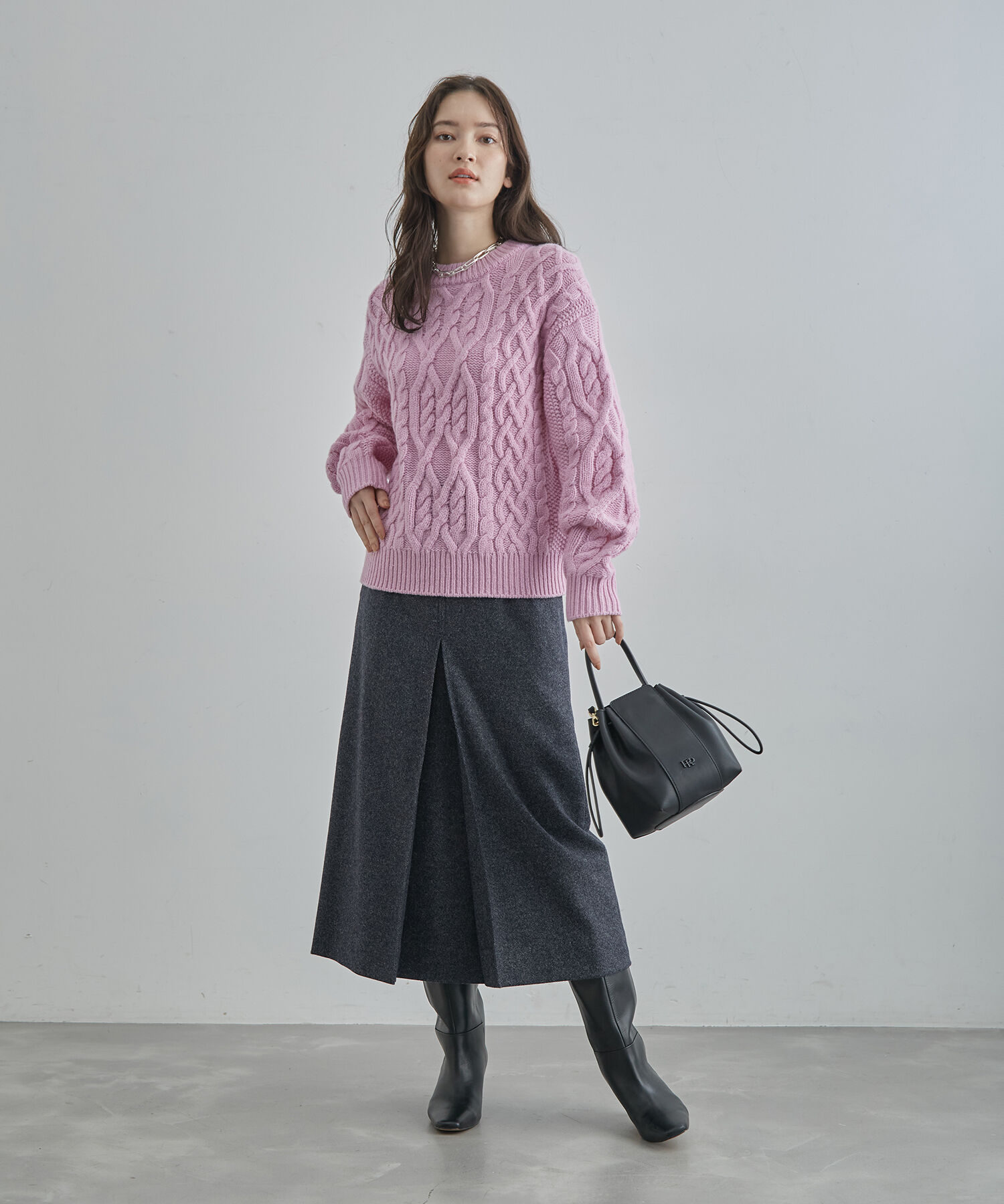 ROPE「【追加生産・新色登場】RPロゴ スプリットレザードロストミドルバッグ」|ハンドバッグ|