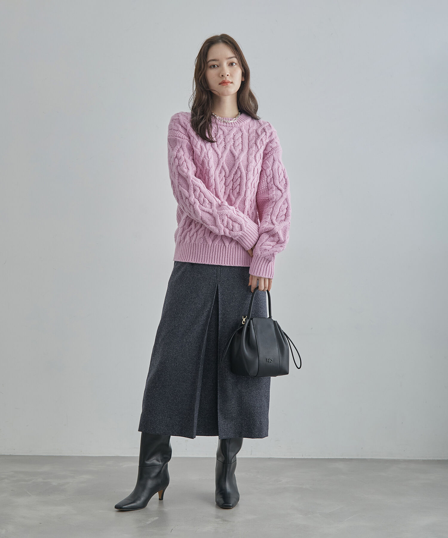 ROPE「【追加生産・新色登場】RPロゴ スプリットレザードロストミドルバッグ」|ハンドバッグ|