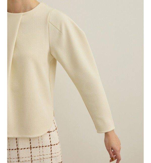 ROPE「【洗える】ジャガードニットプルオーバー（梨地プルオーバー）/セットアップ対応」|Tシャツ・カットソー|