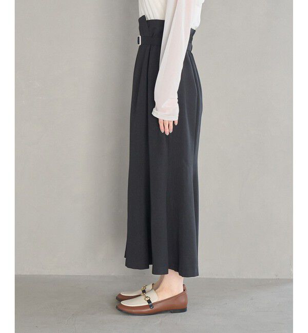 VIS「【防シワ】パウダリーツイルマーメイドスカート」|スカート|