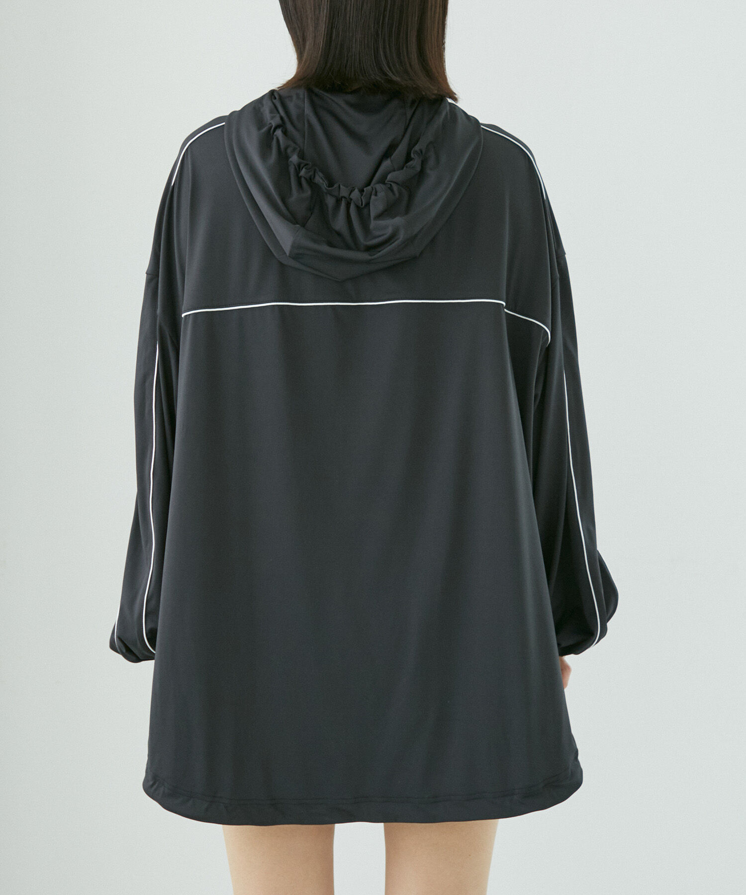 VIS「【WEB限定】ラッシュガード配色フードブルゾン【UVケア/接触冷感/洗える】」|ブルゾン・スタジャン|