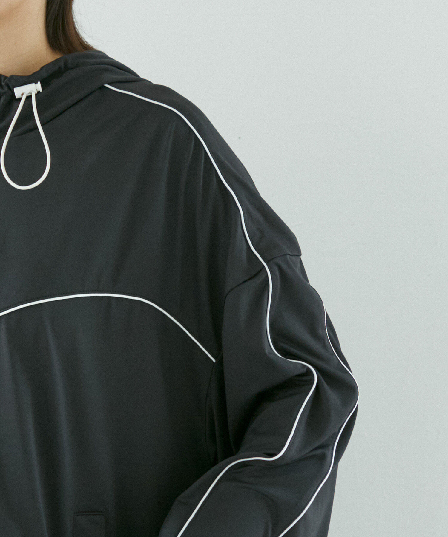 VIS「【WEB限定】ラッシュガード配色フードブルゾン【UVケア/接触冷感/洗える】」|ブルゾン・スタジャン|