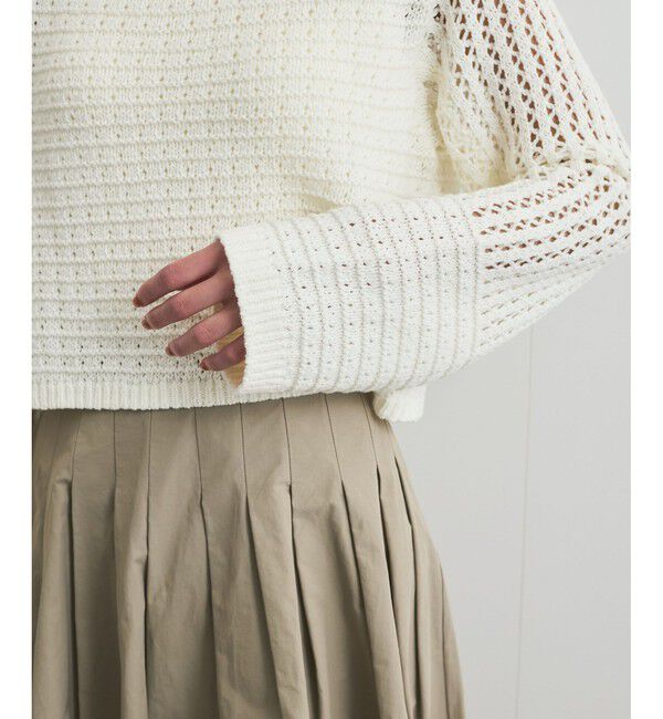 VIS「透かし編みニットプルオーバー」|ニット・セーター|