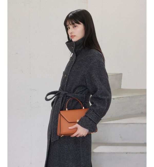 VIS「尾州シャギースタンドカラーロングコート/静電気防止・WEB限定PS・TMサイズ」|その他|