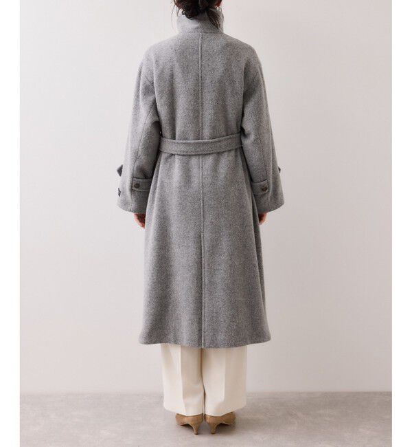 VIS「尾州シャギースタンドカラーロングコート/静電気防止・WEB限定PS・TMサイズ」|その他|