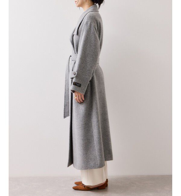 VIS「尾州シャギースタンドカラーロングコート/静電気防止・WEB限定PS・TMサイズ」|その他|