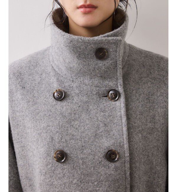 VIS「尾州シャギースタンドカラーロングコート/静電気防止・WEB限定PS・TMサイズ」|その他|