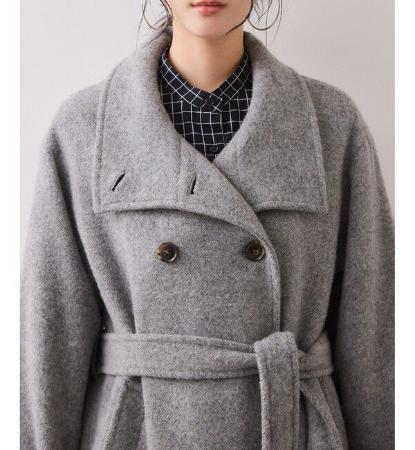 VIS「尾州シャギースタンドカラーロングコート/静電気防止・WEB限定PS・TMサイズ」|その他|