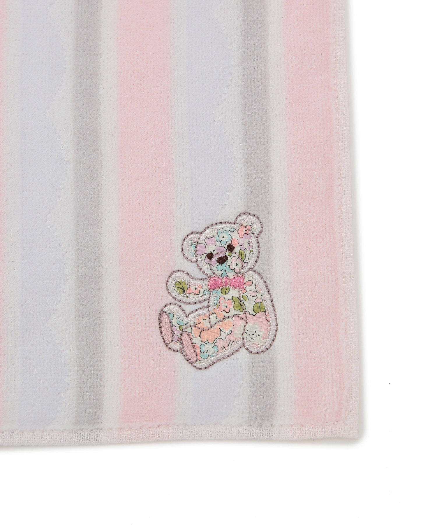 ROPE PICNIC PASSAGE「【LIBERTY ART FABRICS】くまアップリケミニタオル 」|ハンカチ|