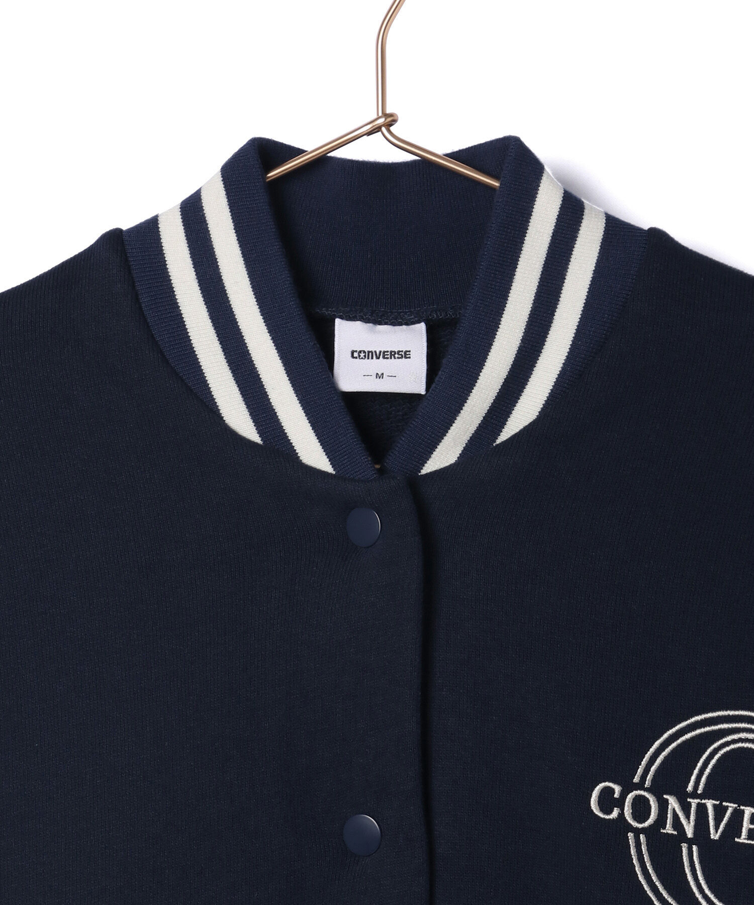 ROPE' PICNIC R「【CONVERSE/コンバース】裏毛リブラインスタジャン」|ブルゾン・スタジャン|