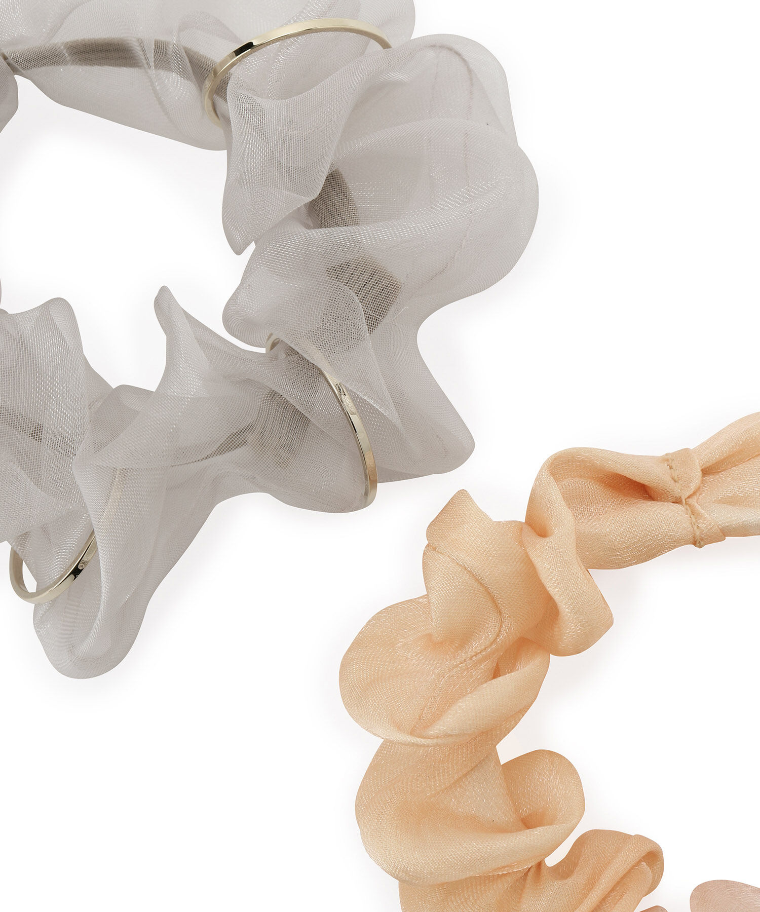 ROPE PICNIC PASSAGE「オーガンジー&times;シャイニーミニシュシュセット」|ヘアゴム・シュシュ|