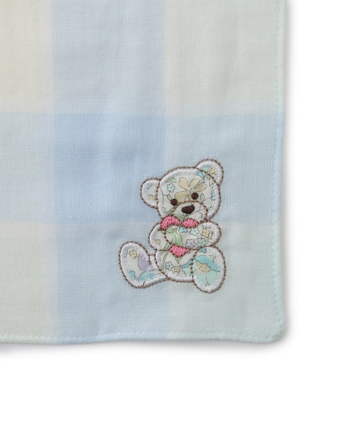 ROPE PICNIC PASSAGE「【LIBERTY ART FABRICS】チェックくまガーゼタオル」|ハンカチ|