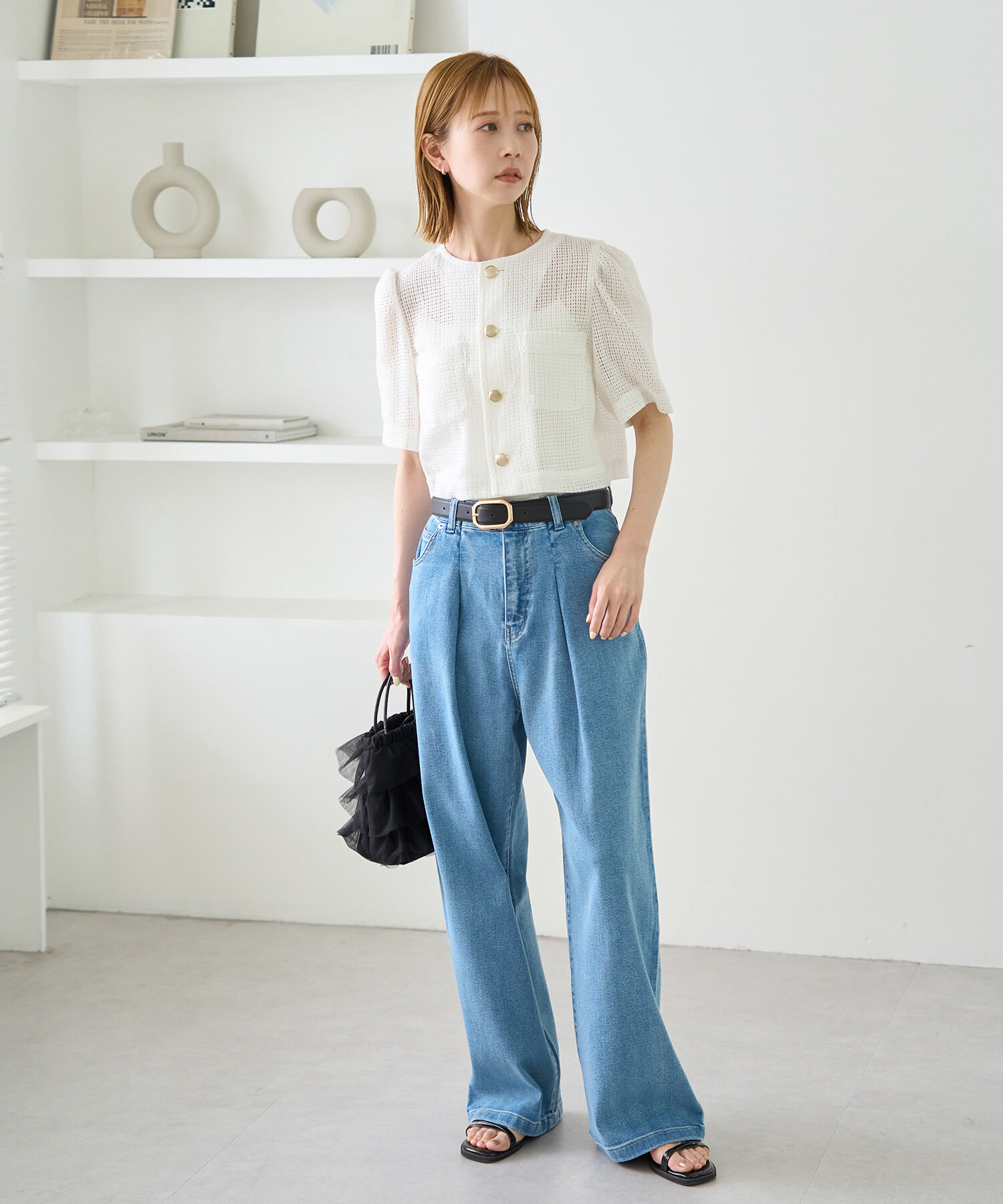 Rope&rsquo;Picnic「【ご好評につき追加生産】カーディジャケット」|ノーカラージャケット|