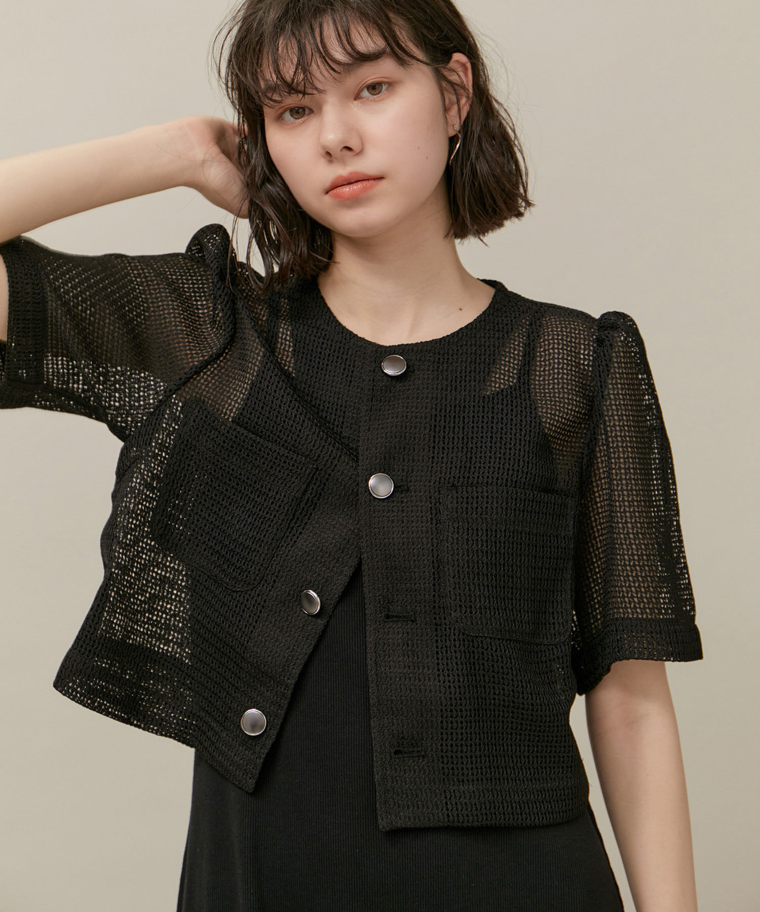 Rope&rsquo;Picnic「【ご好評につき追加生産】カーディジャケット」|ノーカラージャケット|