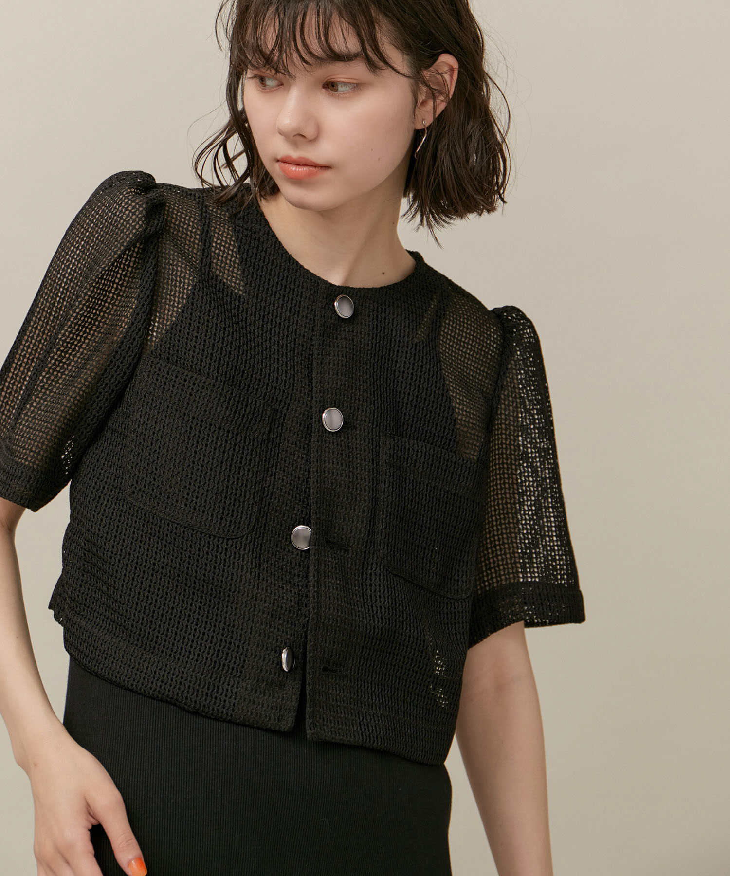 Rope&rsquo;Picnic「【ご好評につき追加生産】カーディジャケット」|ノーカラージャケット|