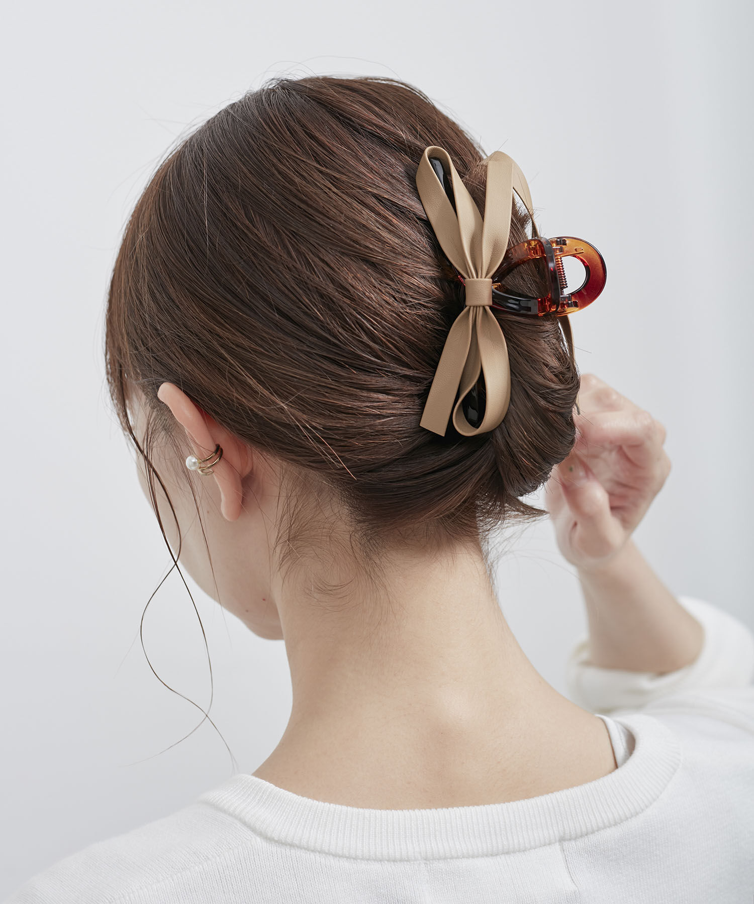 ROPE PICNIC PASSAGE「シンセティックレザーリボンヘアバンスクリップ」|その他|