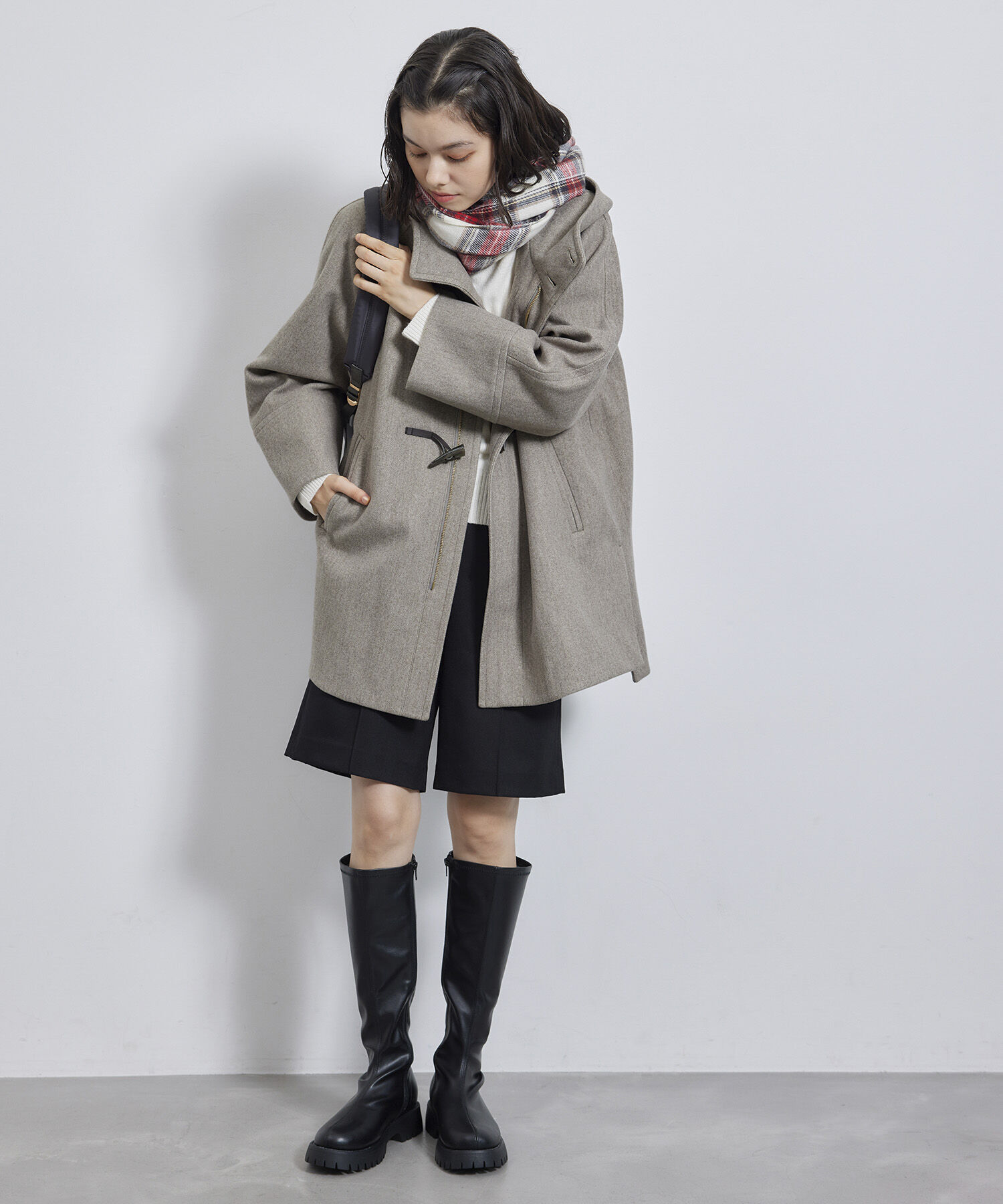 Rope&rsquo;Picnic「ジャージメルトンオーバーダッフルコート」|ダッフルコート|