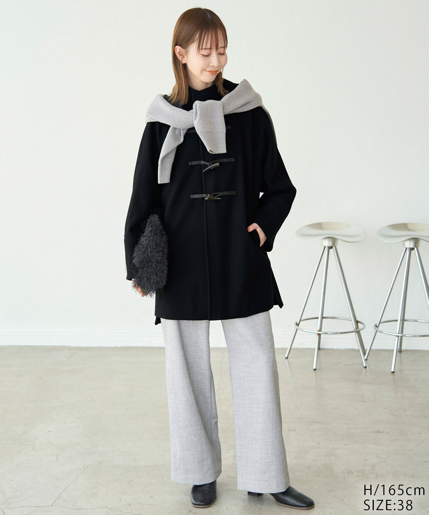 Rope&rsquo;Picnic「ジャージメルトンオーバーダッフルコート」|ダッフルコート|