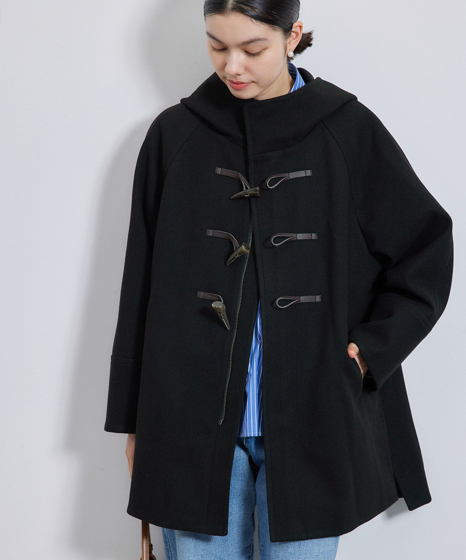 Rope&rsquo;Picnic「ジャージメルトンオーバーダッフルコート」|ダッフルコート|